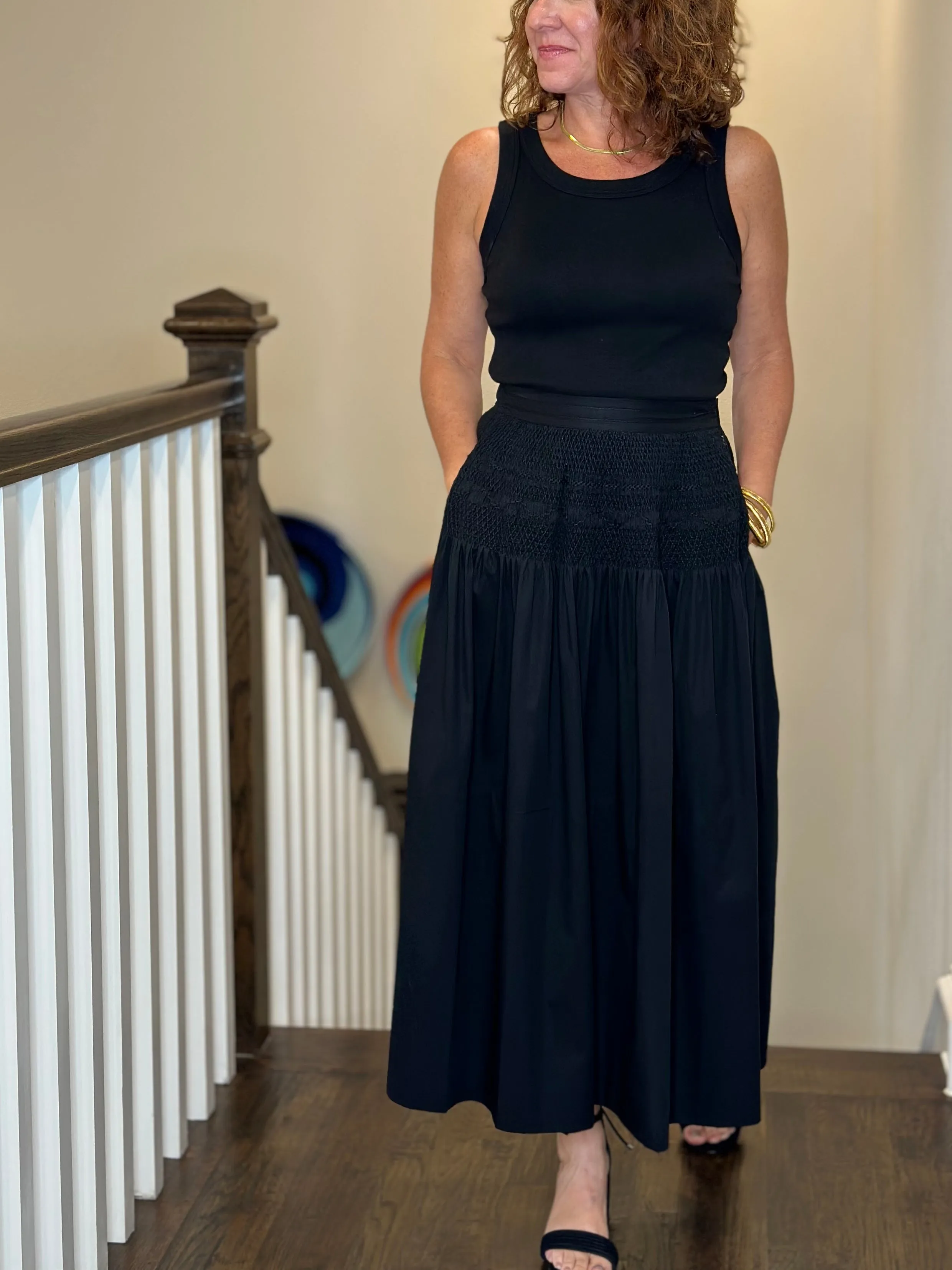 Love Binetti Long Noemi Skirt in Black