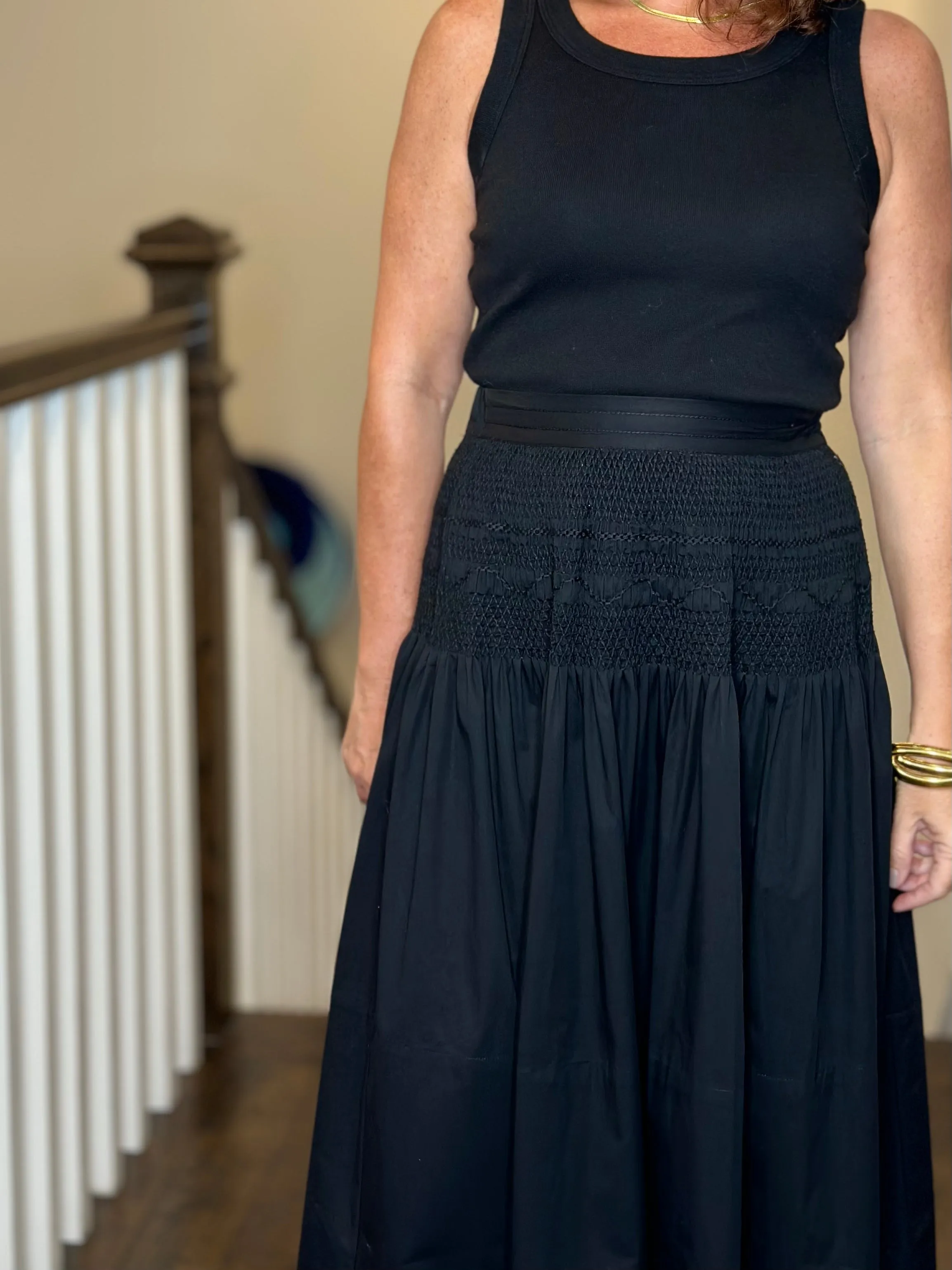 Love Binetti Long Noemi Skirt in Black