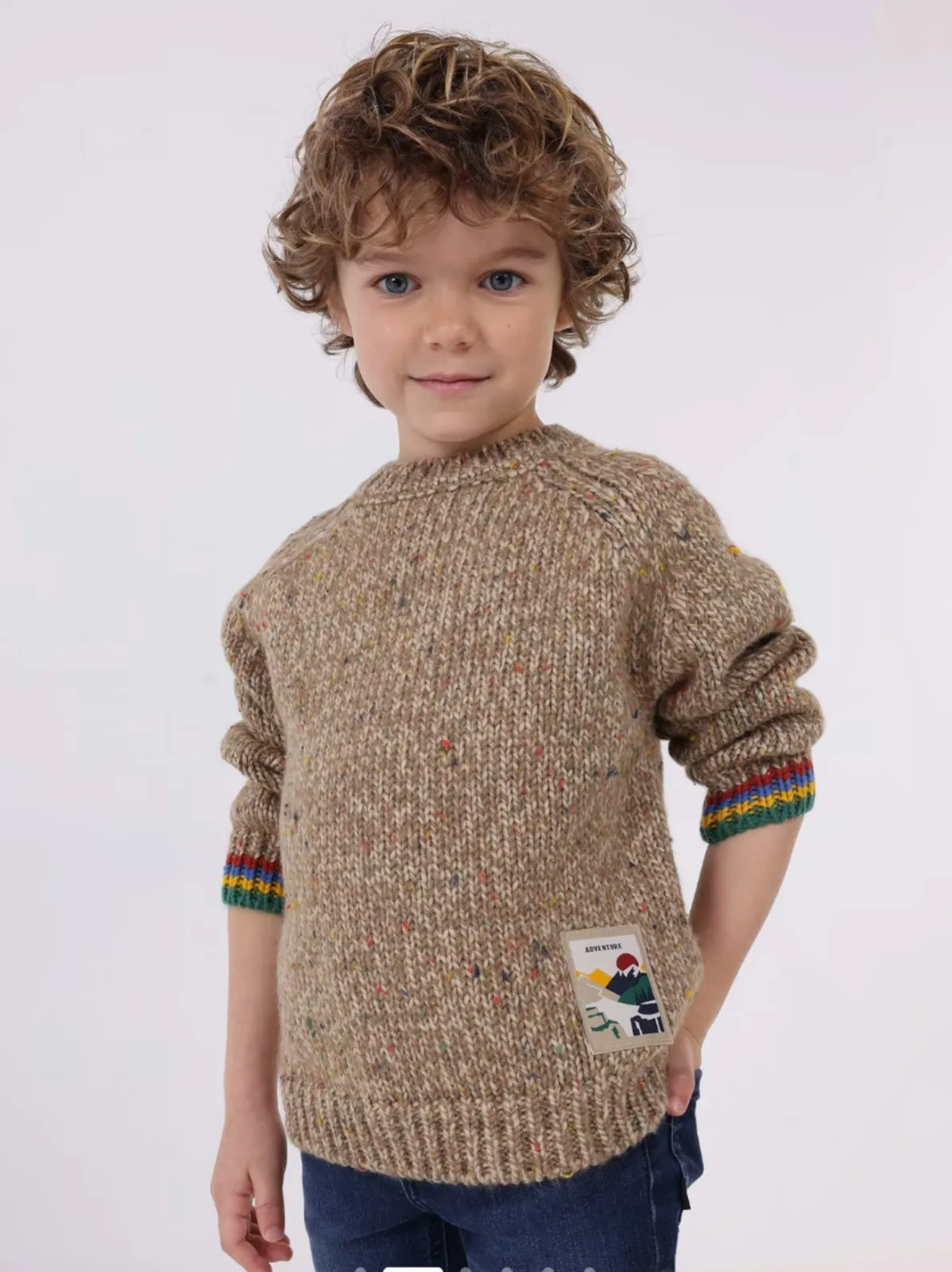 Mayoral Boys Truffle Color Knit Sweater