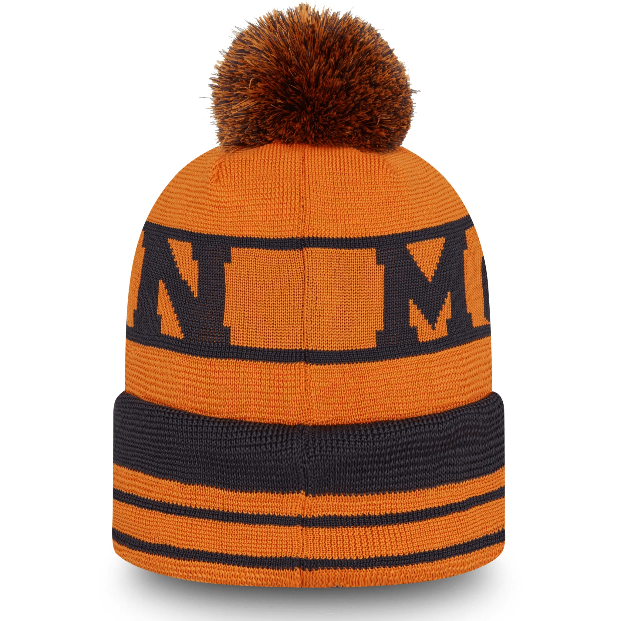 McLaren F1 New Era Team Bobble Cuff Beanie- Papaya