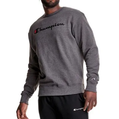 Mens Champion Powerbend Granite Graphic Crew Neck Jumper