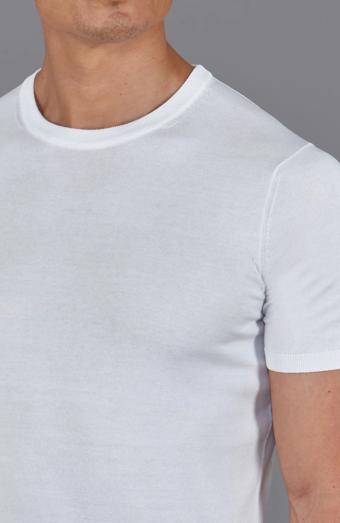 Mens Superfine Mercerised Cotton Knitted T-Shirt