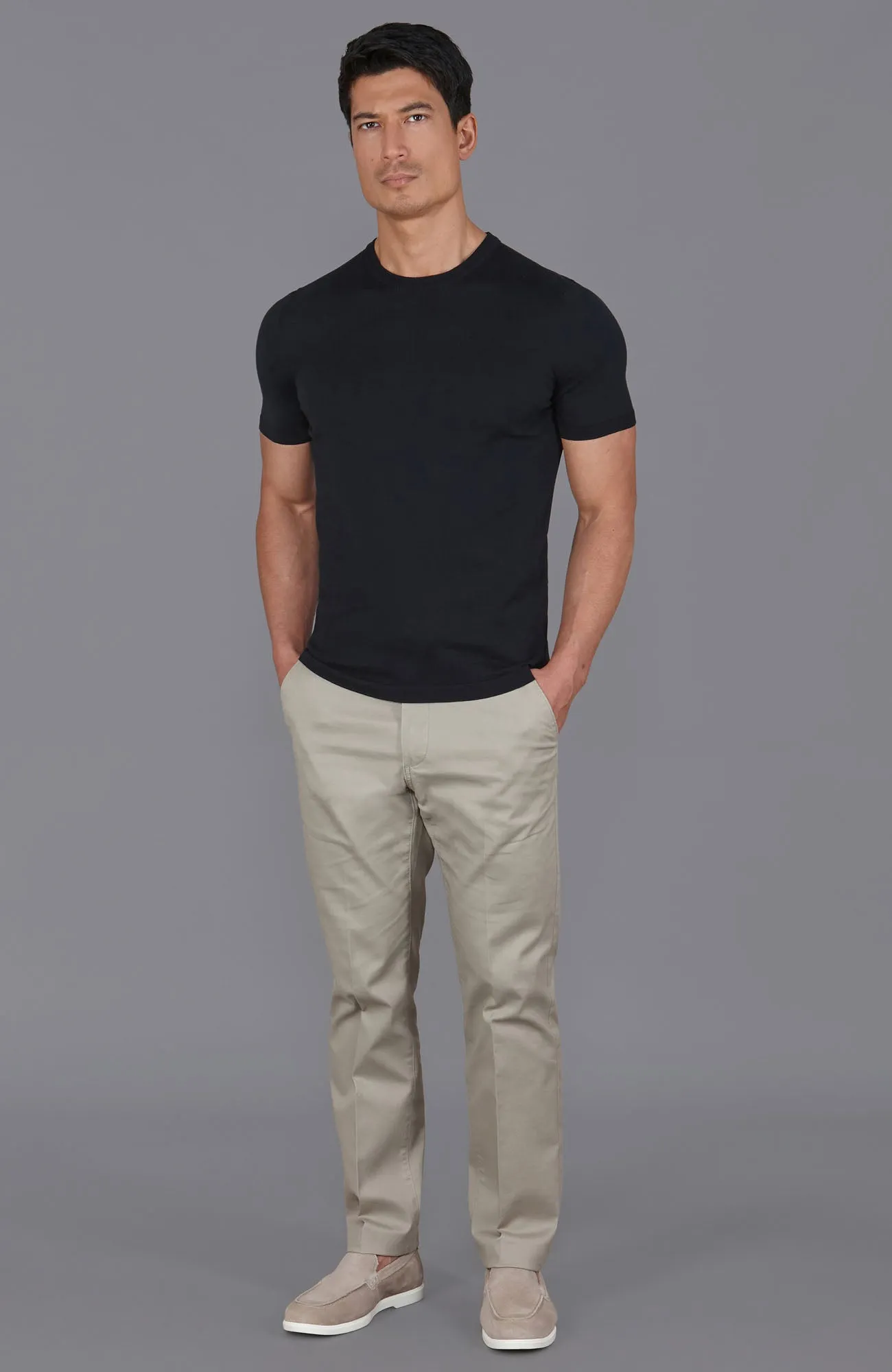 Mens Superfine Mercerised Cotton Knitted T-Shirt