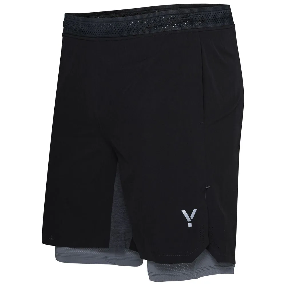 Mens Swift 2-In-1 Shorts (Black/Charcoal)