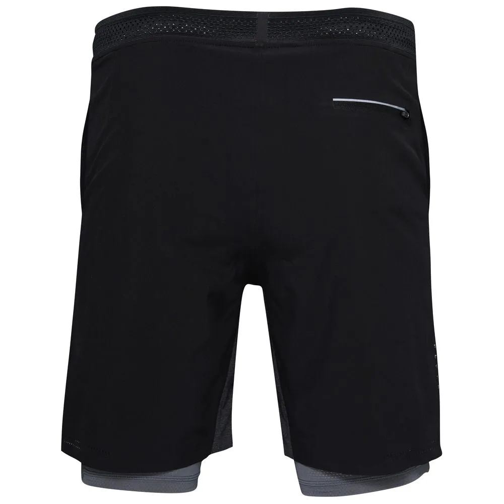 Mens Swift 2-In-1 Shorts (Black/Charcoal)