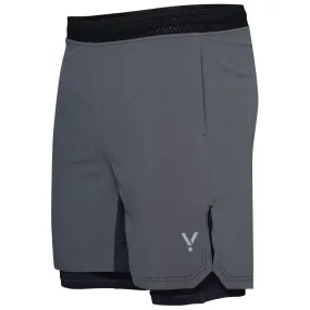 Mens Swift 2-In-1 Shorts (Charcoal/Graphite)