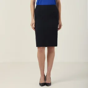 NNT Uniforms Black Dobby Stretch Panel Pencil Skirt (CAT2NF)