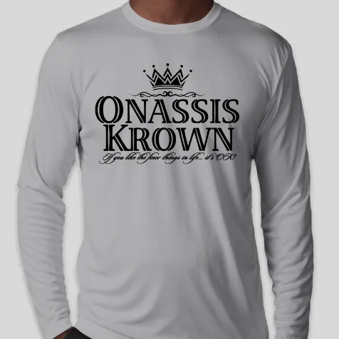 Onassis Krown Brand Logo Long Sleeve T-Shirt