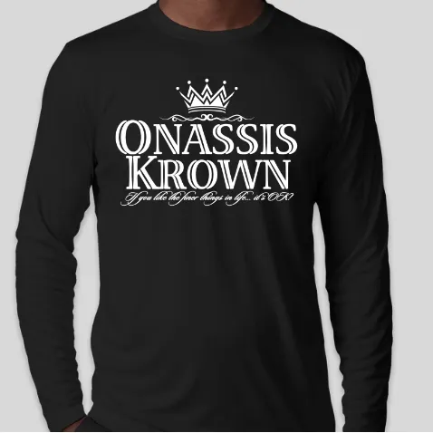 Onassis Krown Brand Logo Long Sleeve T-Shirt