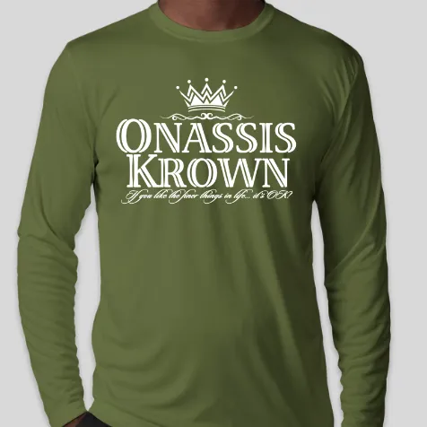 Onassis Krown Brand Logo Long Sleeve T-Shirt