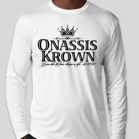 Onassis Krown Brand Logo Long Sleeve T-Shirt