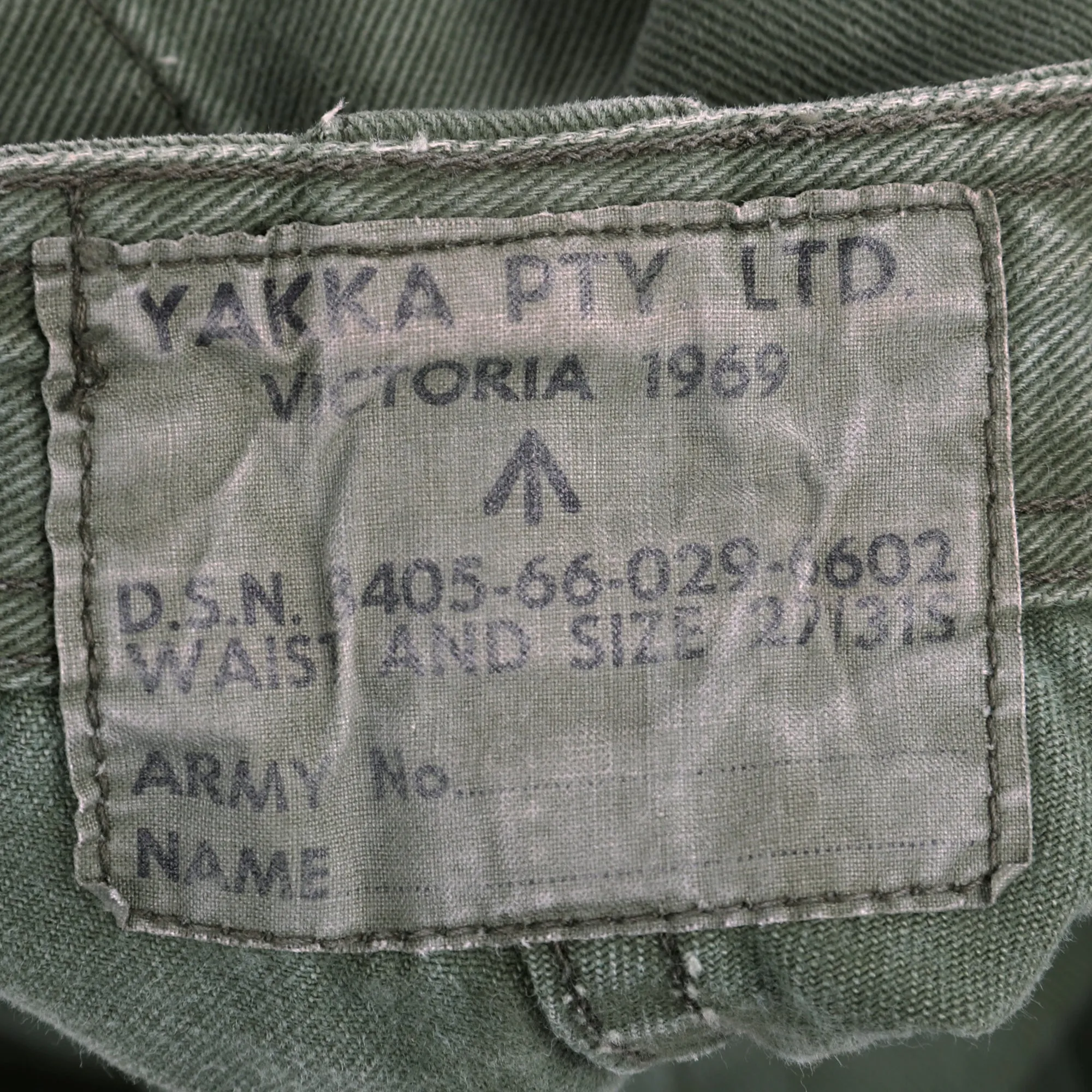 Original Australian Vietnam War Uniform and Load Bearing Equipment LBE Set Featuring “Pixie Greens” Fatigues