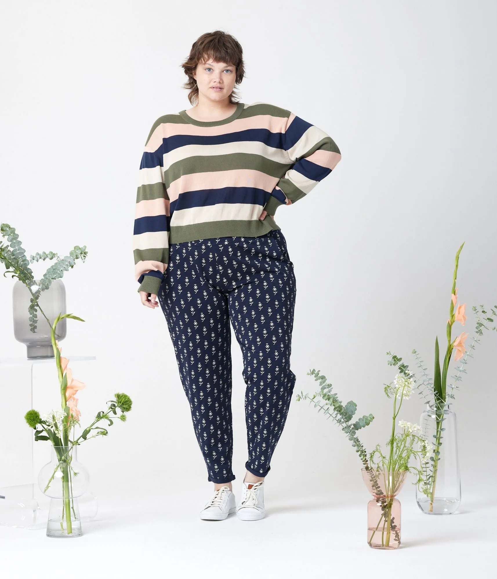 Palmer Sweater in Army Stripe