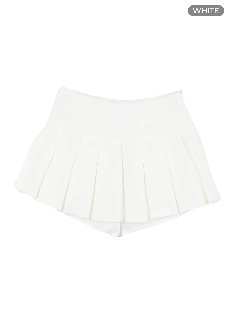 Pleated Asymmetrical Layered Mini Skirt OU403