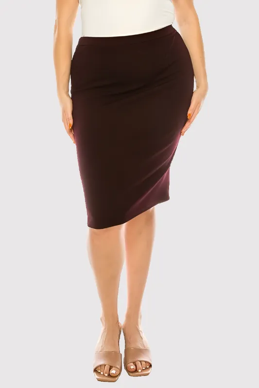 Plus Knee Length Pencil Skirt