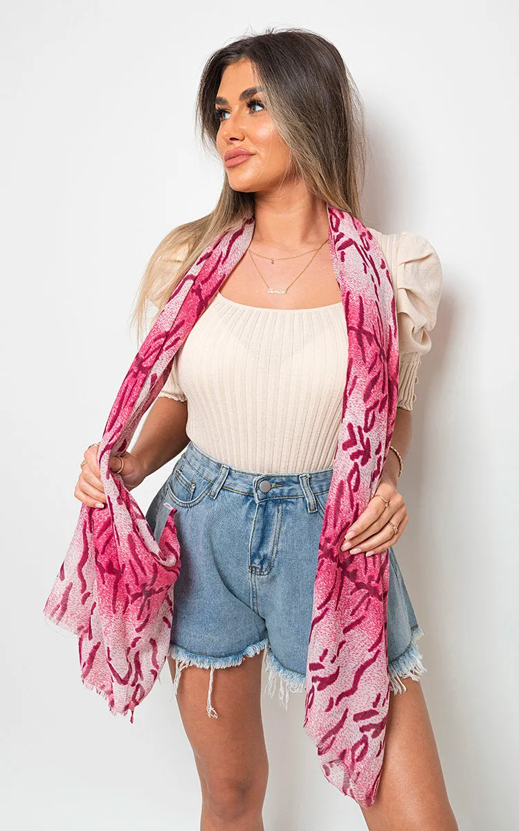 Printed Wrap Scarf