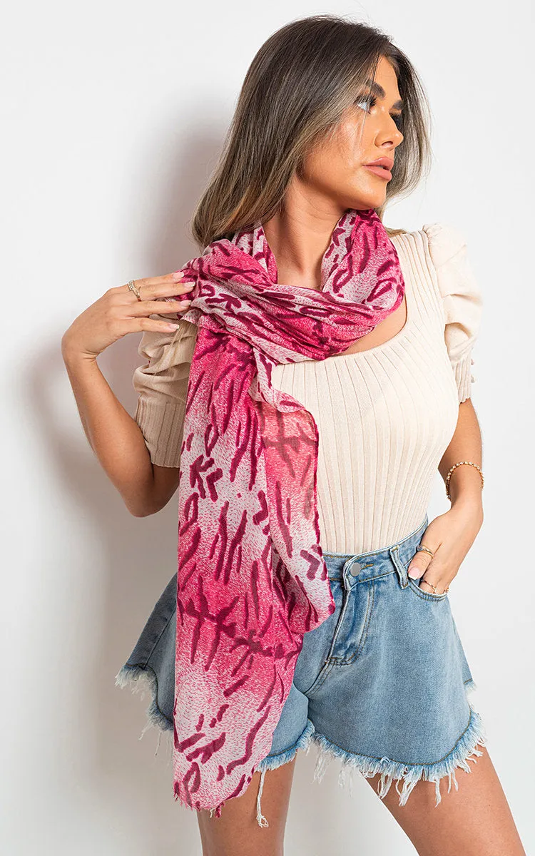 Printed Wrap Scarf