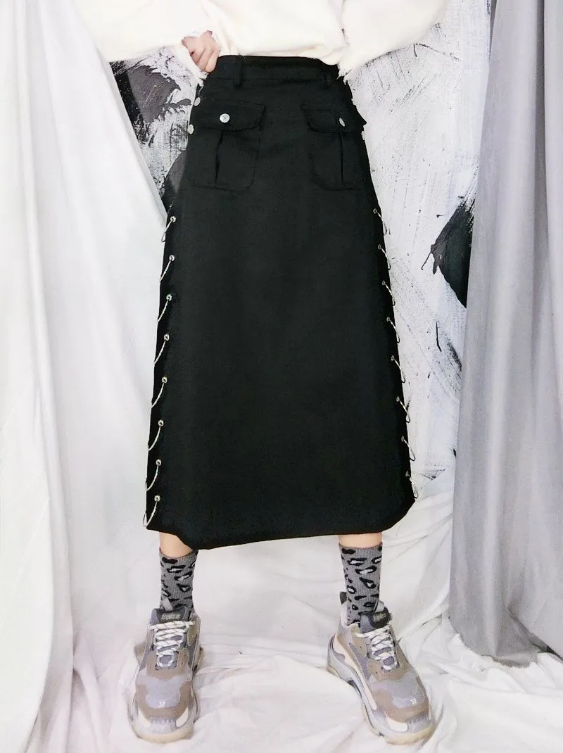 Punk Rings Long Skirt SD00462