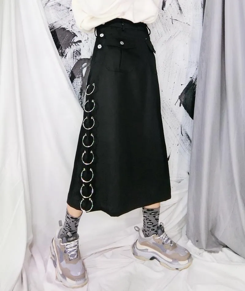 Punk Rings Long Skirt SD00462