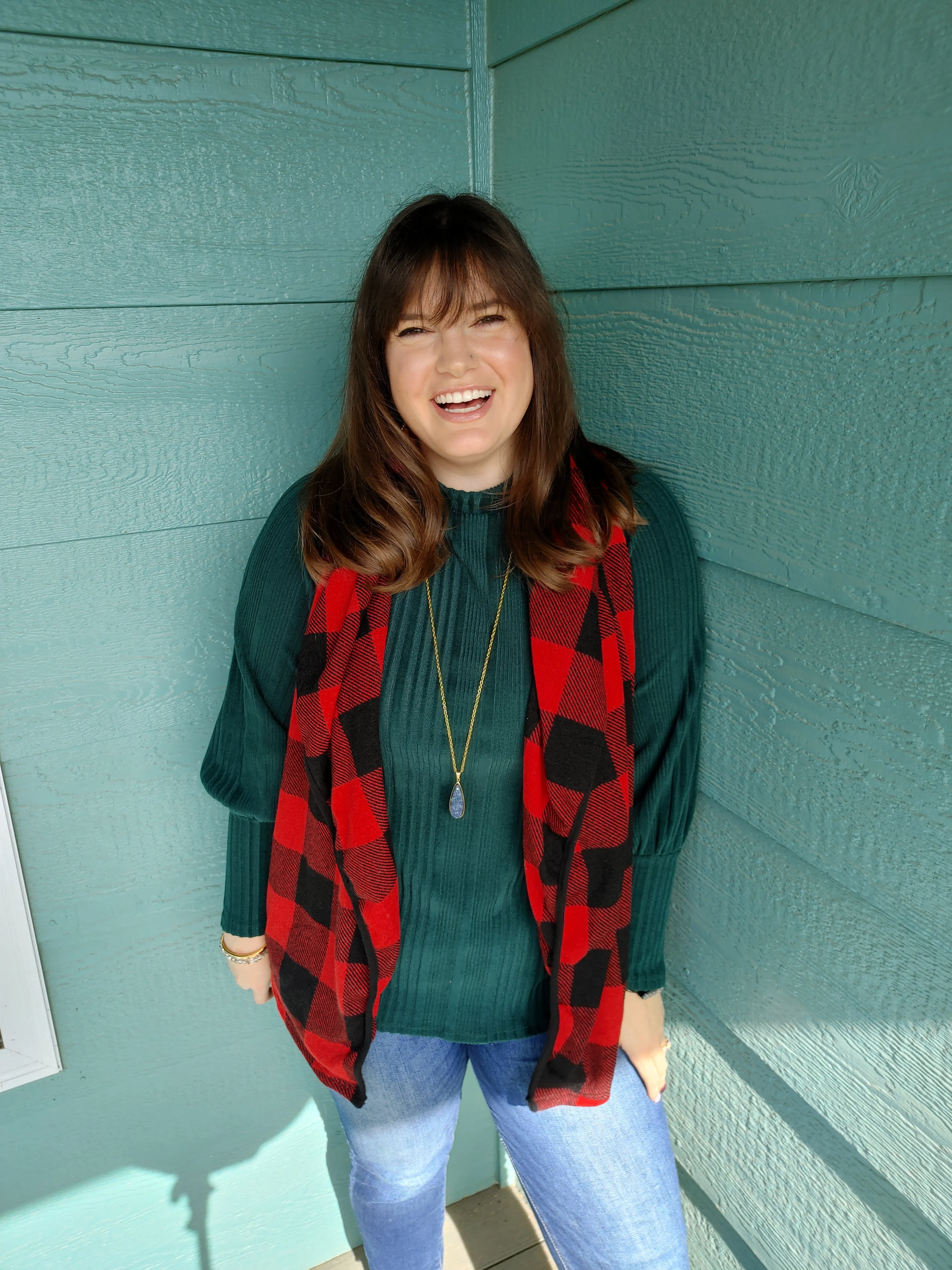 Red & Black Buffalo Plaid Vest