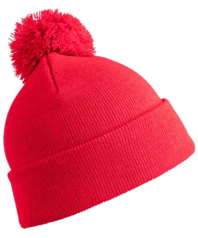 Red - Junior pom pom beanie