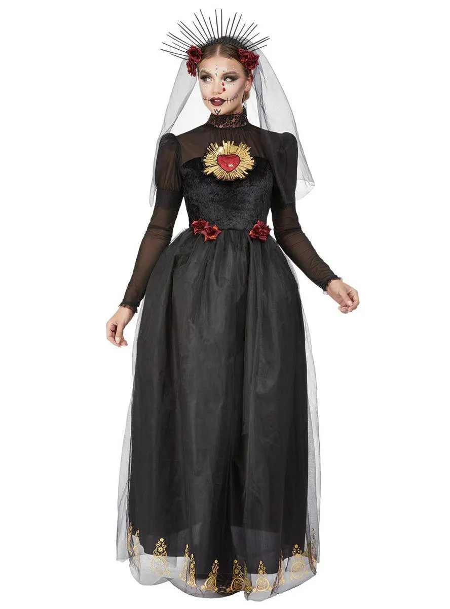 Sacred Heart Day of the Dead Bride Womens Halloween Costume