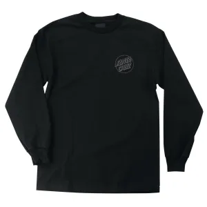 SANTA CRUZ L/S T-SHIRT AMOEBA OPUS DOT BLACK