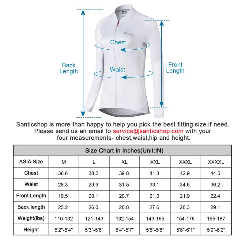 Santic Light Miss White Women jersey Long Sleeve