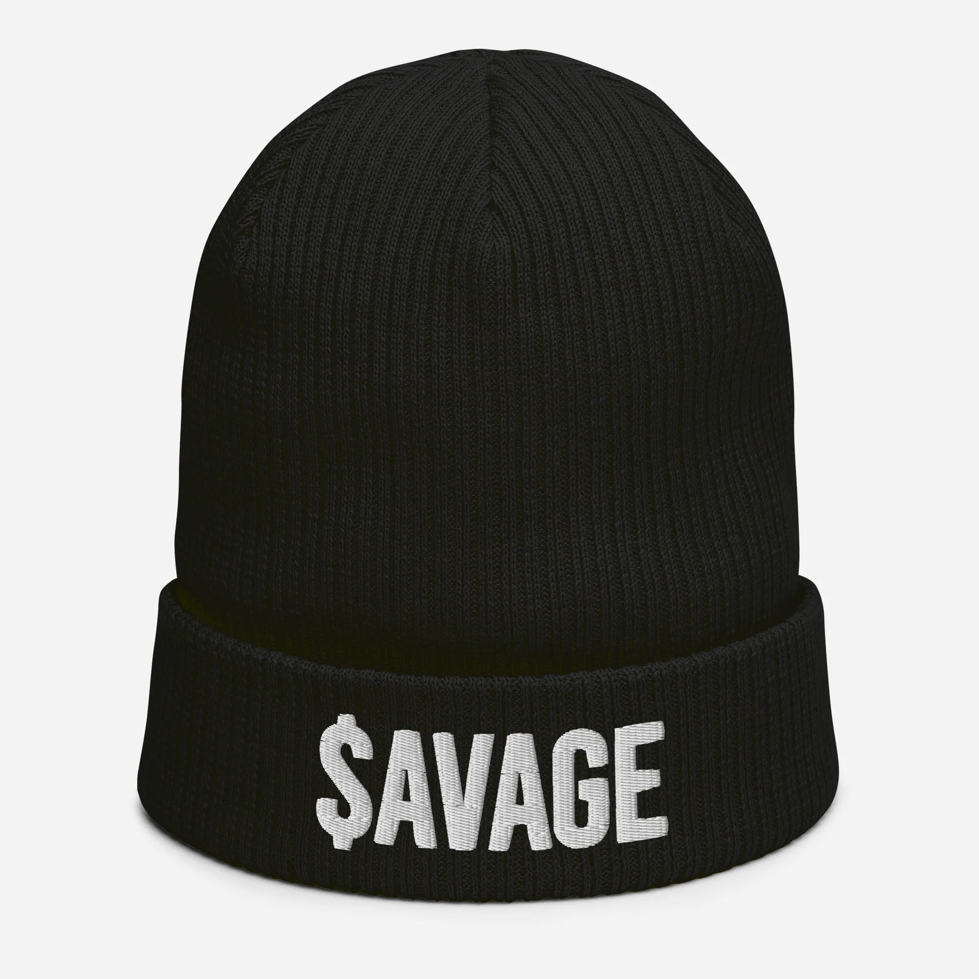 Savage Organic ribbed beanie