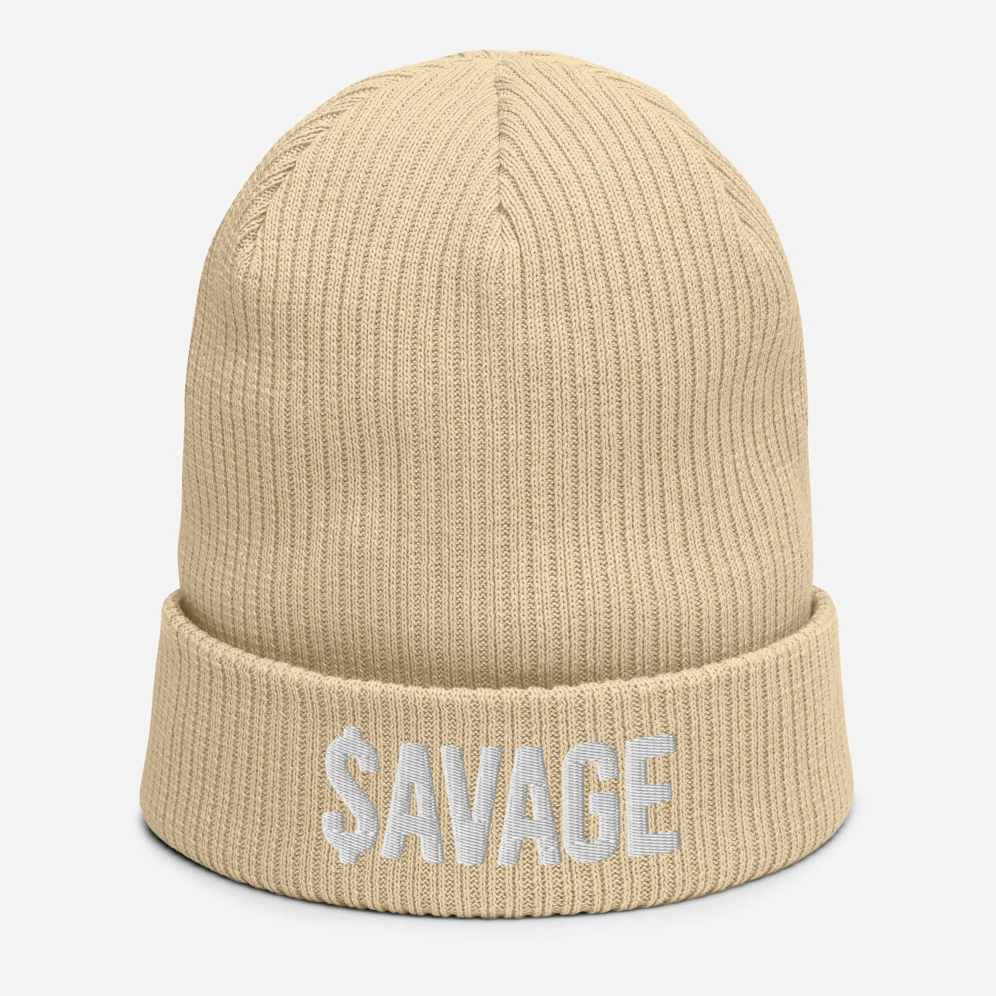 Savage Organic ribbed beanie