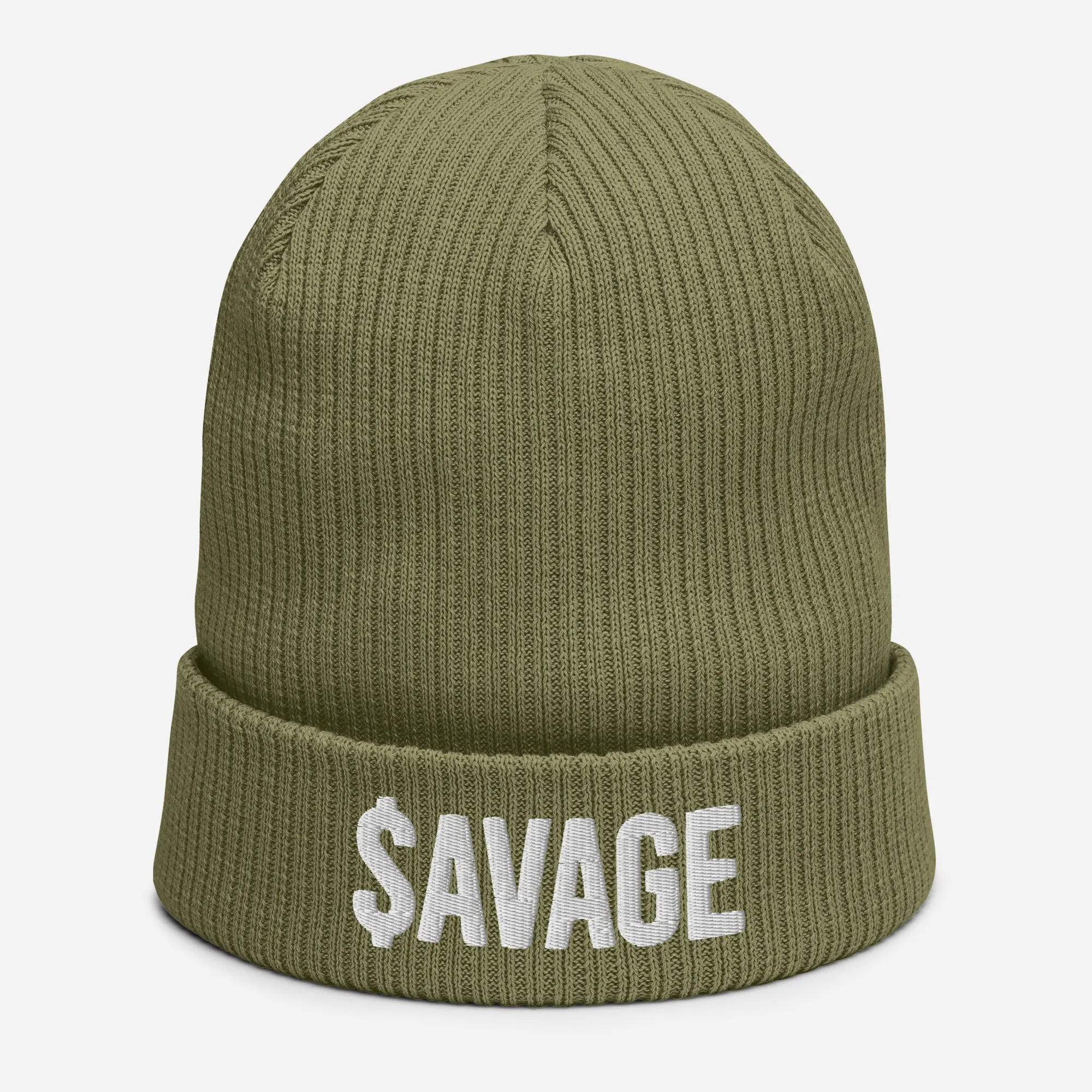 Savage Organic ribbed beanie