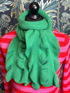 Scottish Ruffle Scarf Vibrant Green