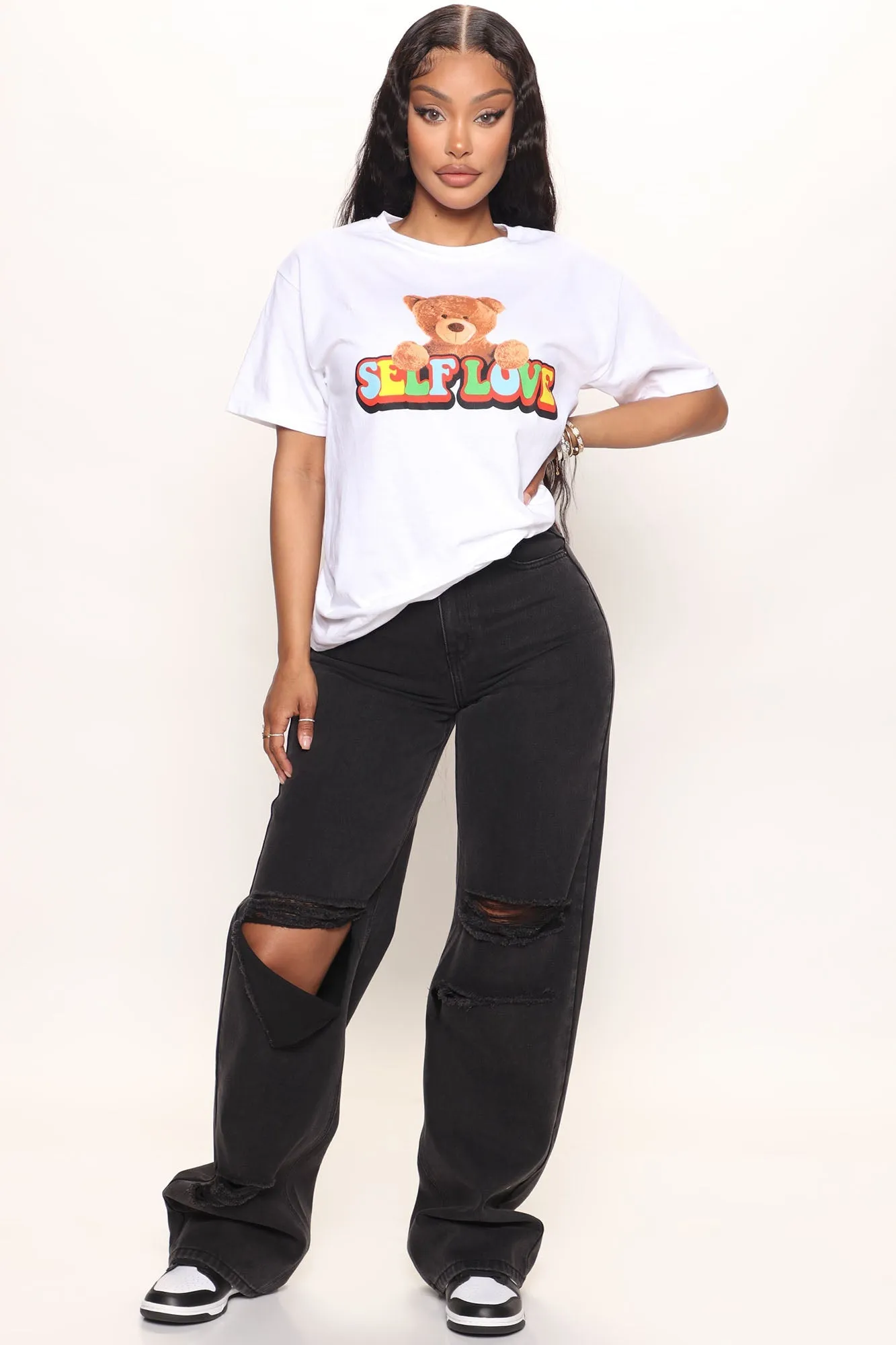 Self Love Teddy T-Shirt - White