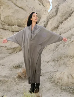 Shawl Collar Origami Long Kaftan