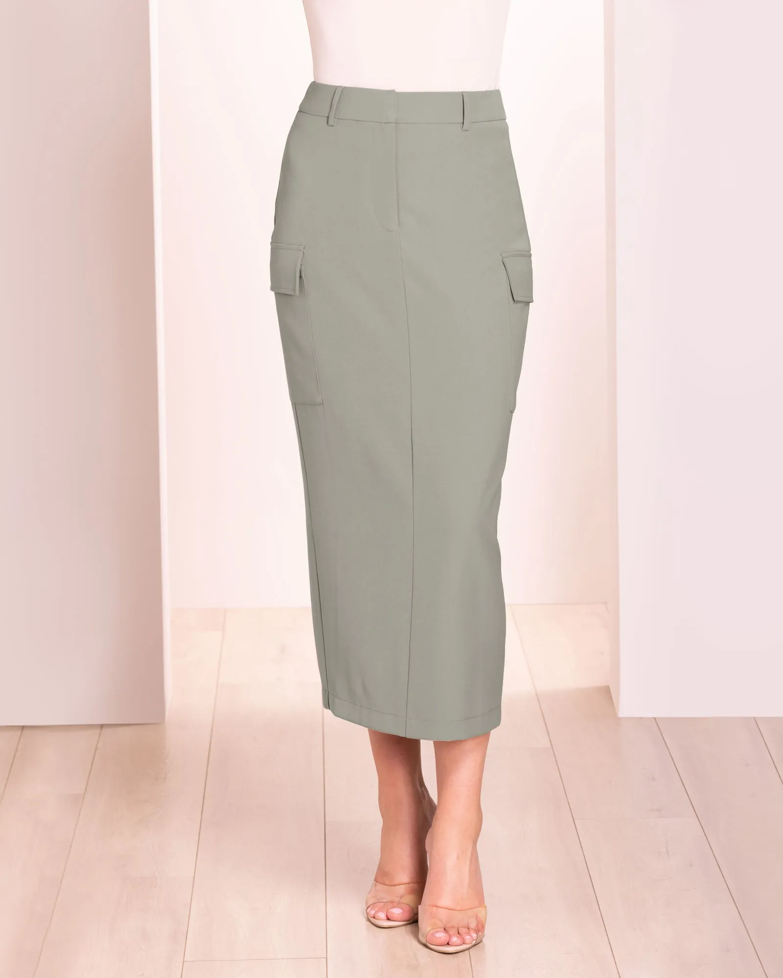 Siela Cargo Midi Skirt