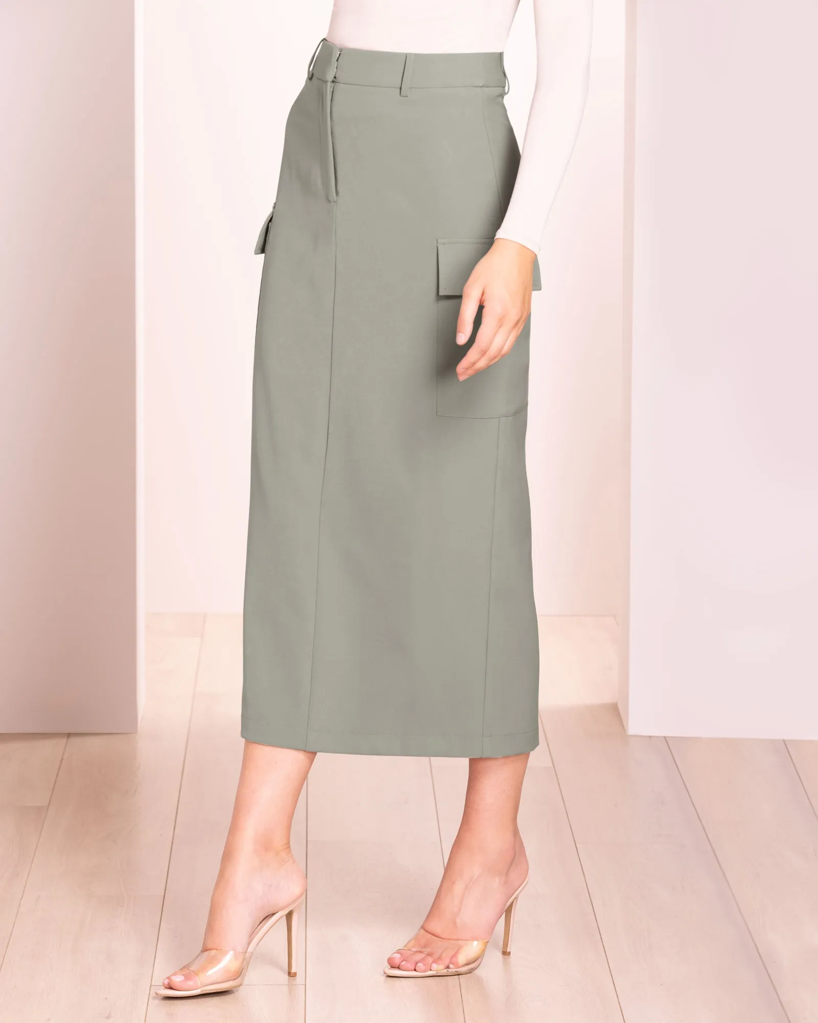 Siela Cargo Midi Skirt