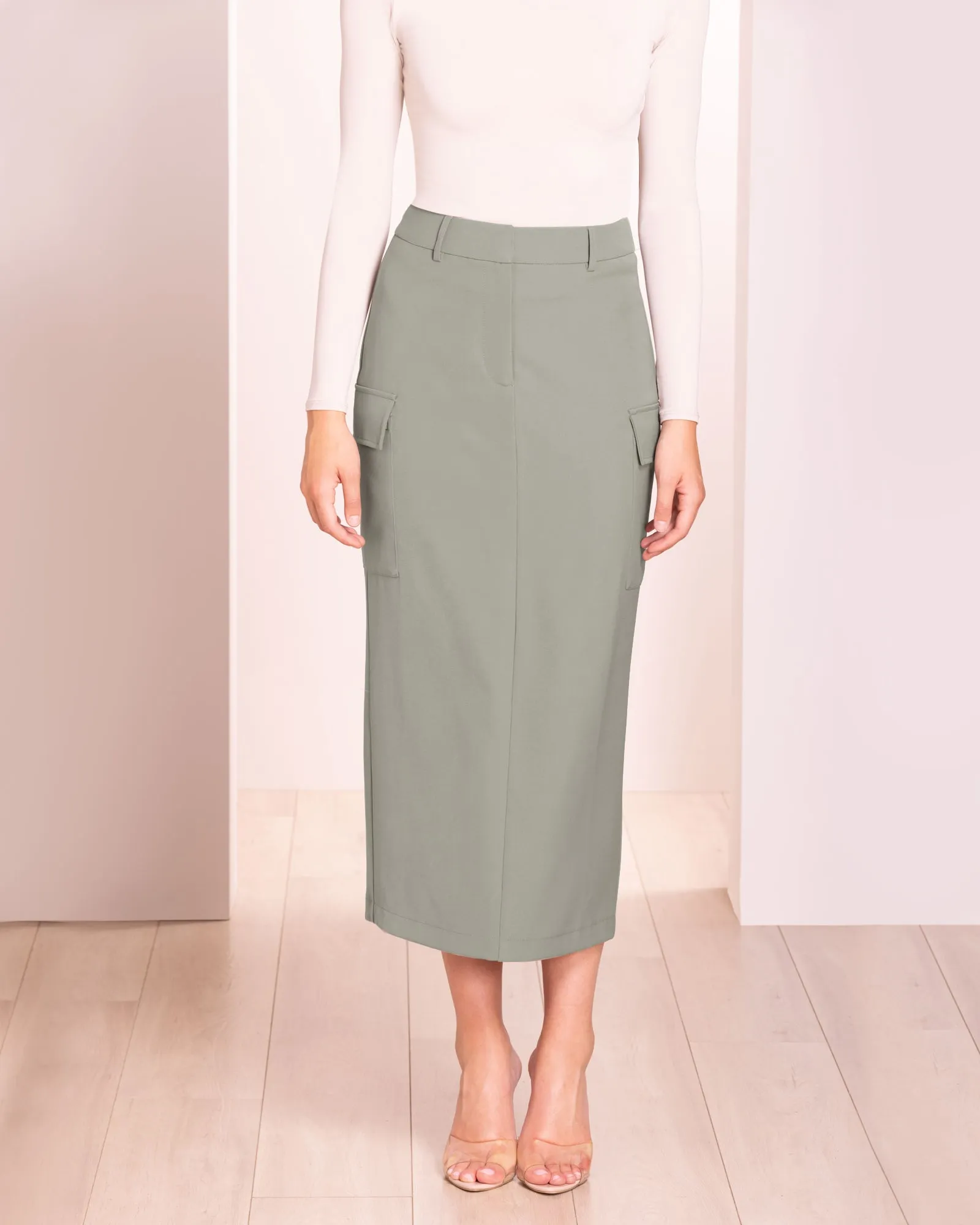 Siela Cargo Midi Skirt