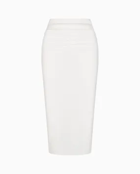 Sleek Stretch Cutout Skirt | Bright White