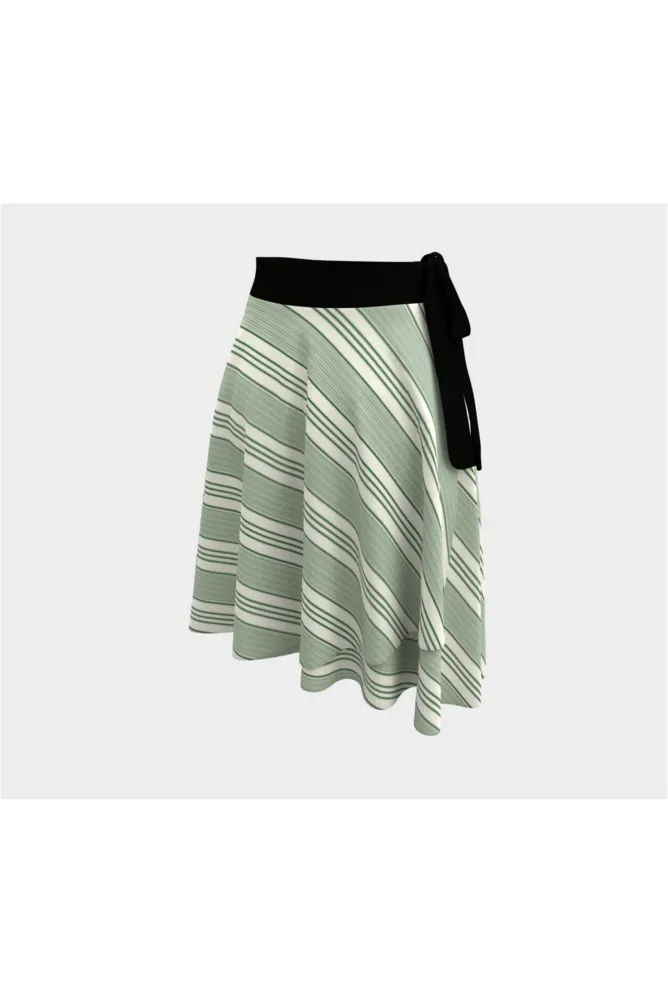 Spearmint Striped Wrap Skirt