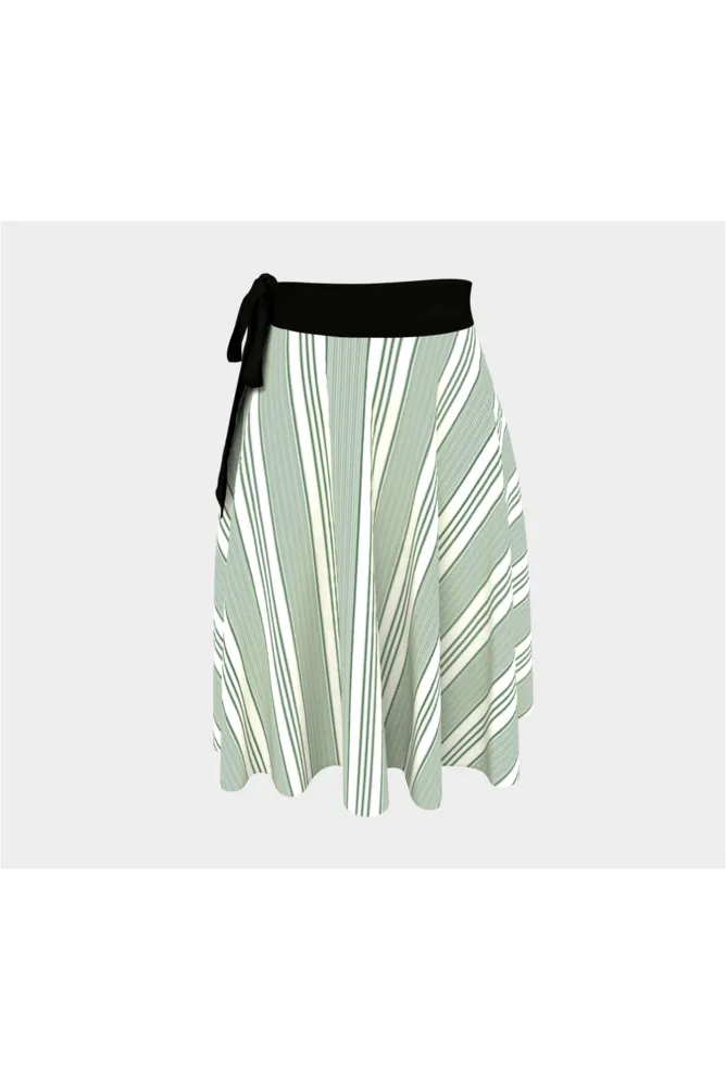 Spearmint Striped Wrap Skirt