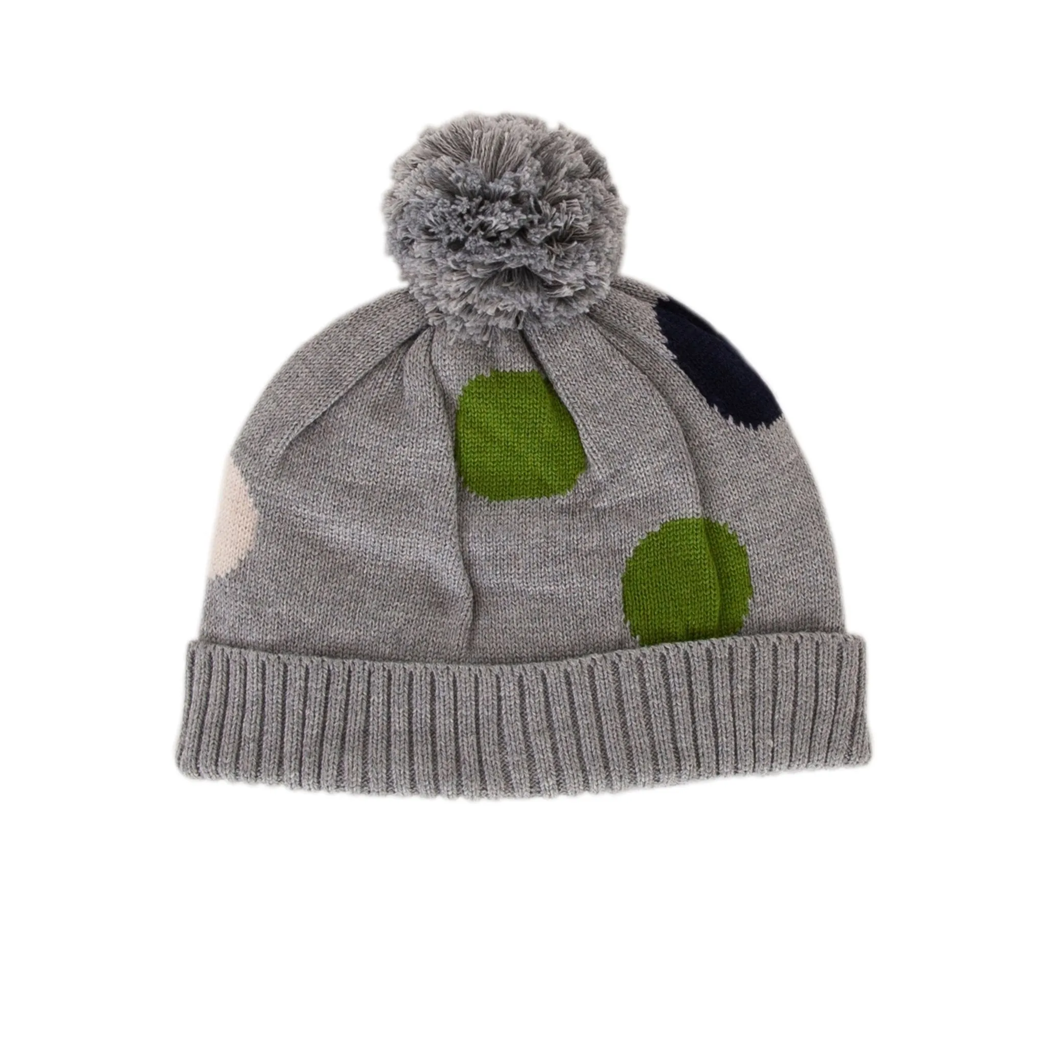 Spots Merino Beanie Grey