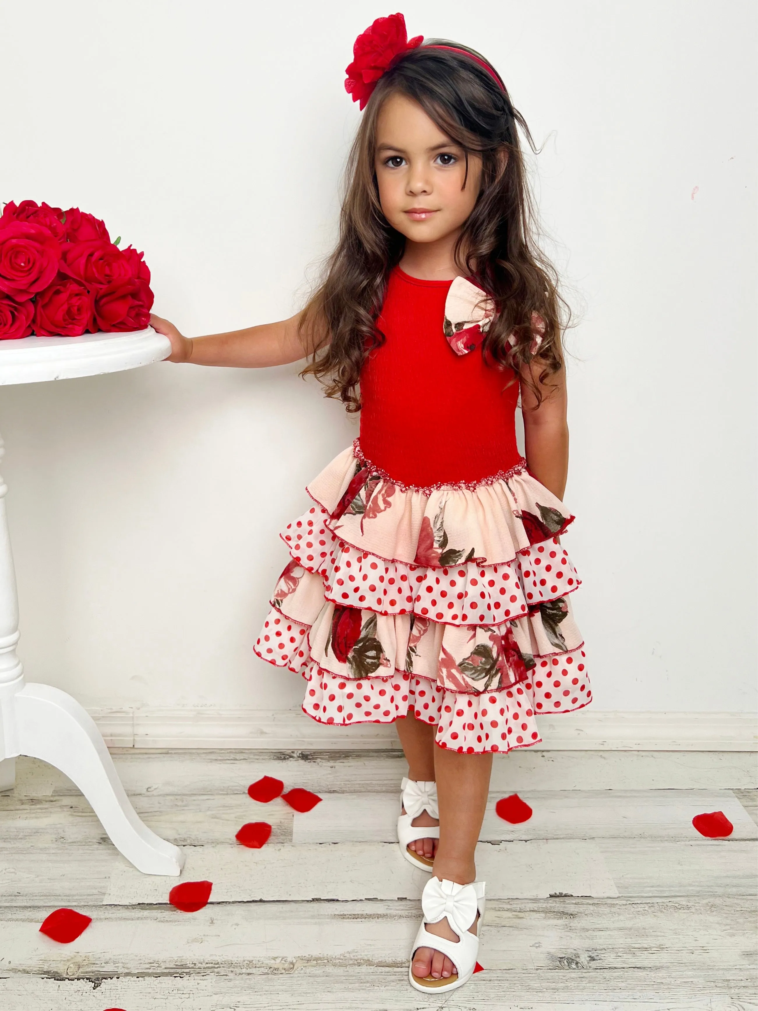 Spottie Dottie Tank Tiered Ruffle Dress