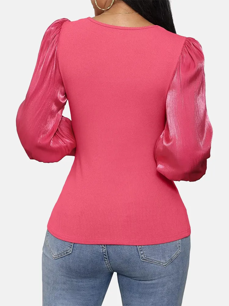 Square Neck Puff Sleeve Top