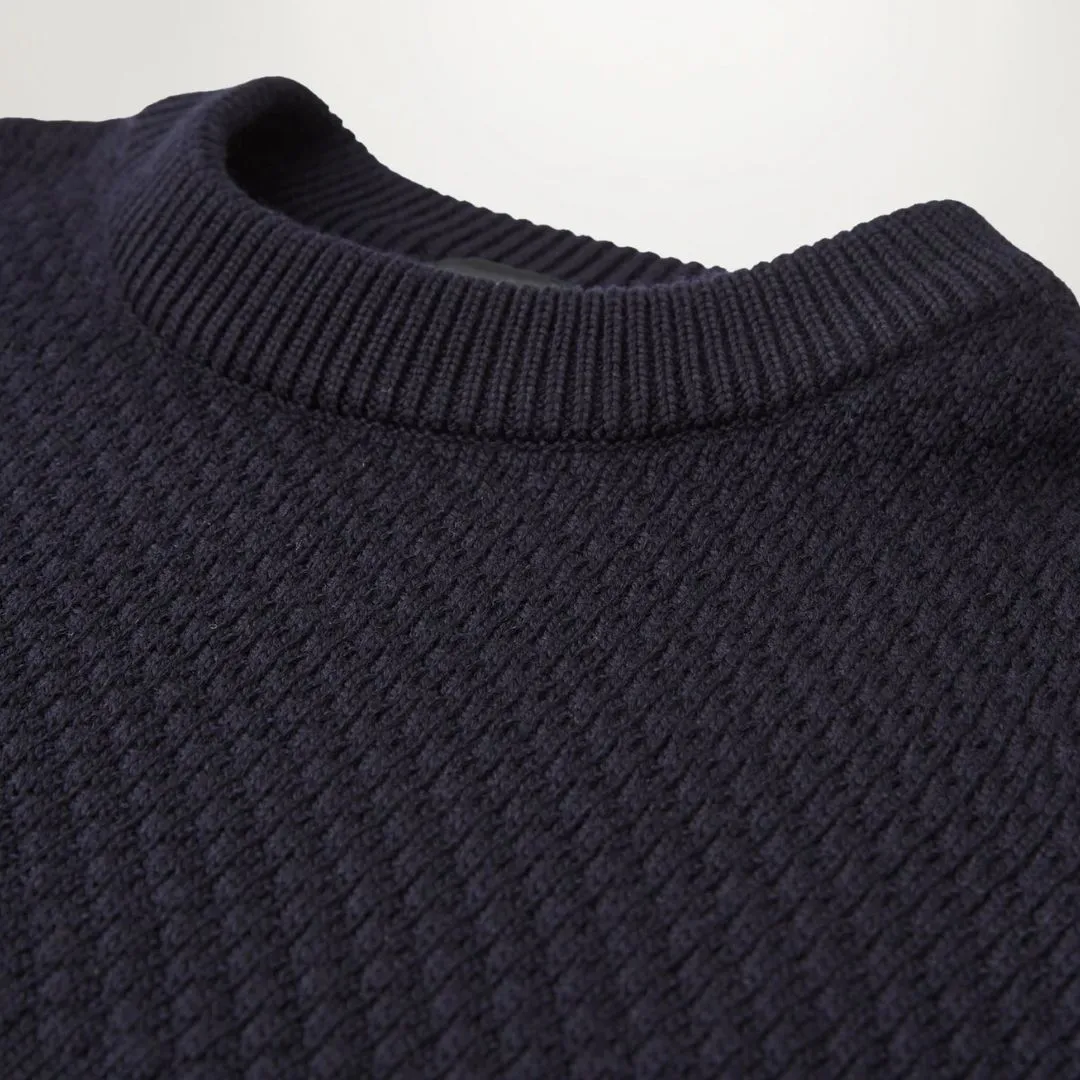 Sternway Waffle Merino Wool Crewneck Jumper 105215