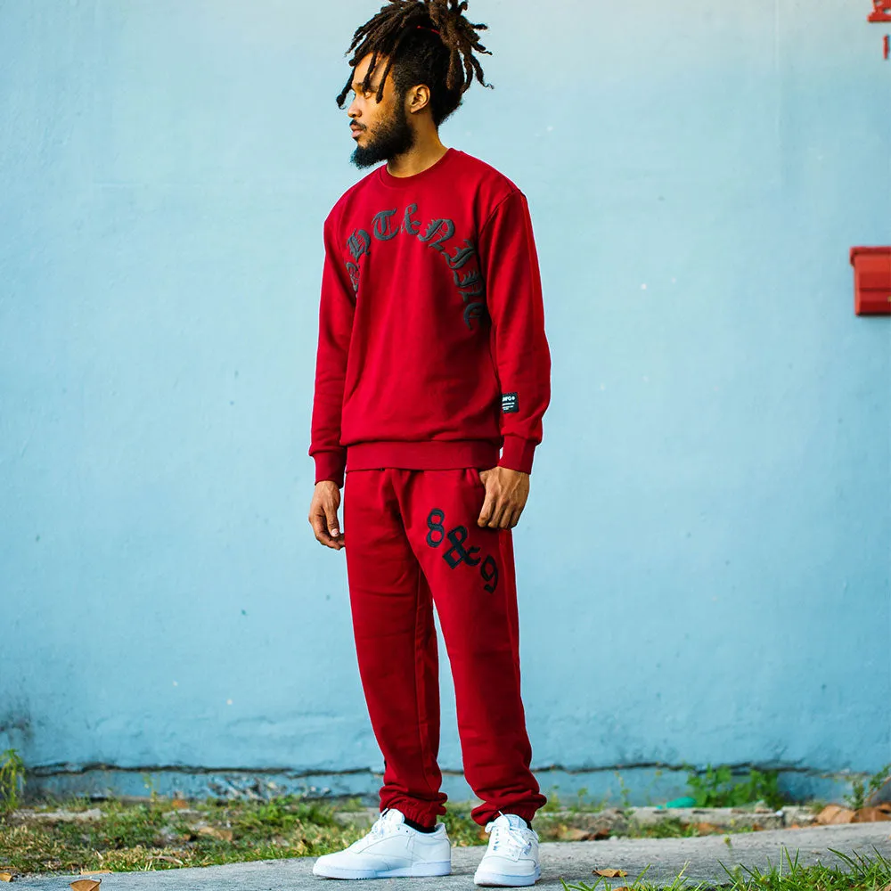 Streets & Aves Crewneck Sweatshirt Red