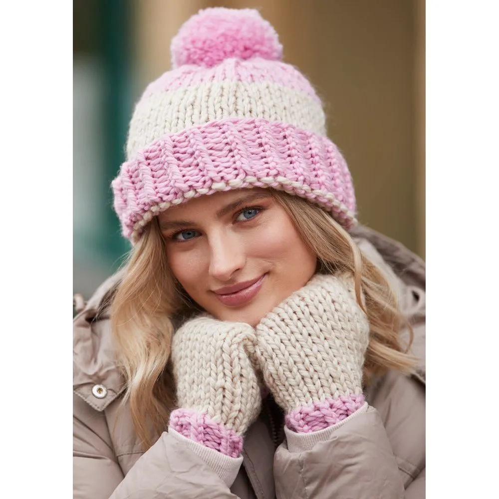 Striped Hat and Mittens Bundle by Tiam Safari