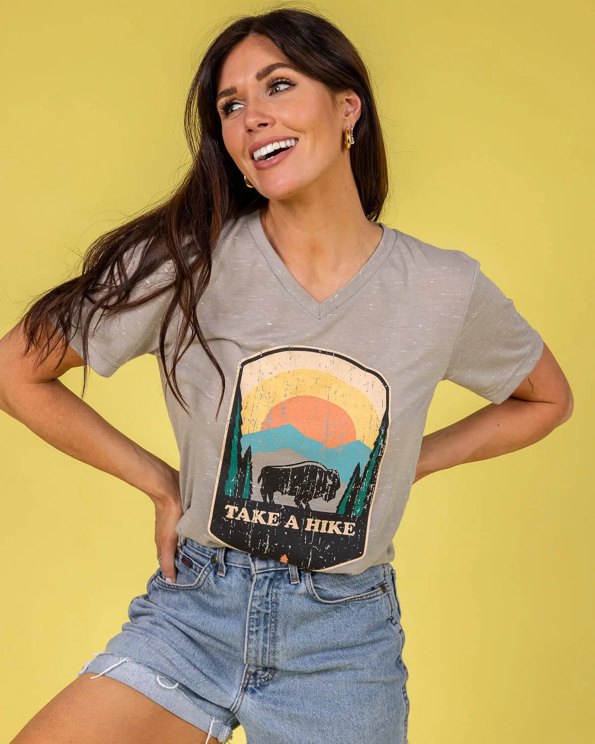 Take A Hike Graphic V-Neck T-Shirt | S-L