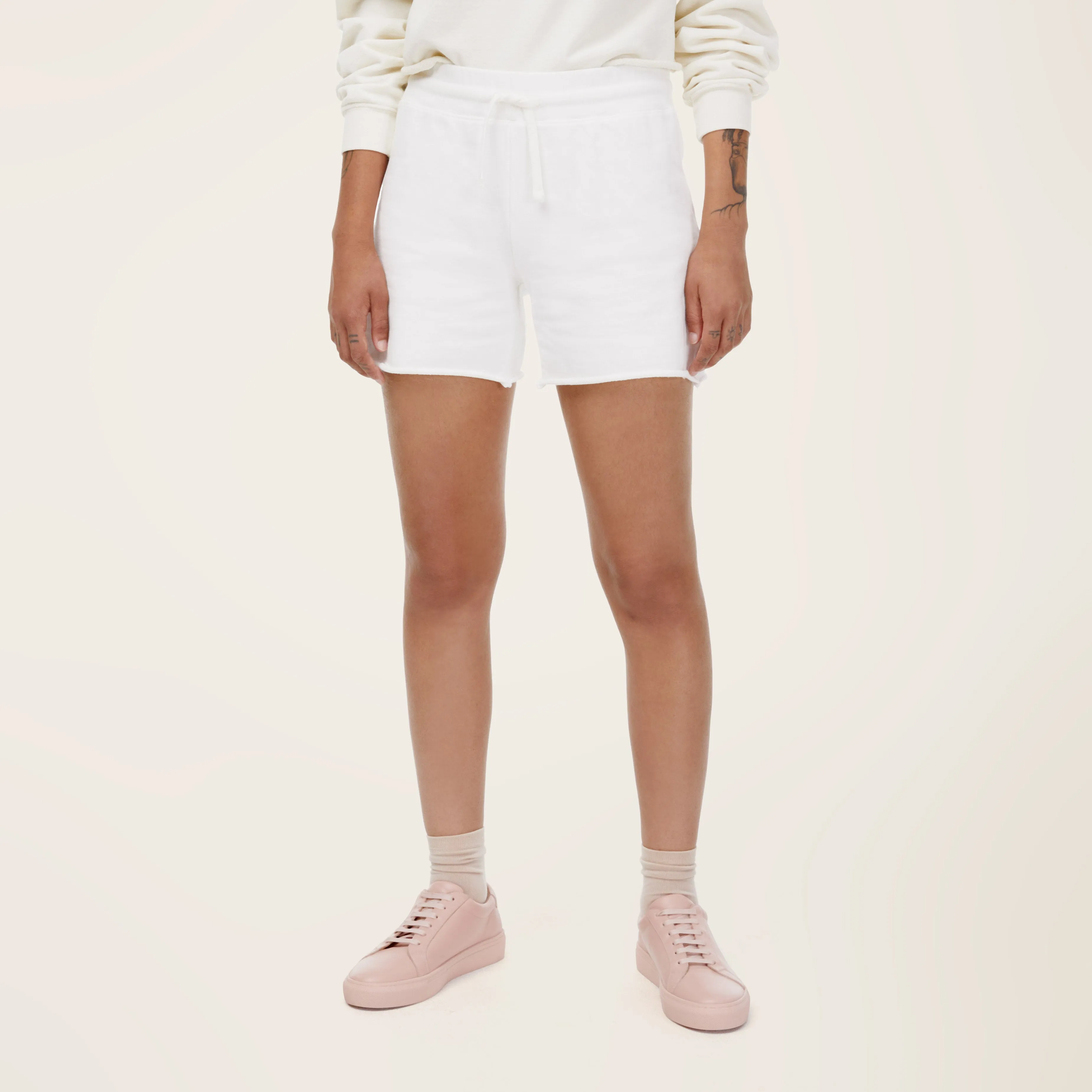 Terry Cotton Blend Sweatshorts