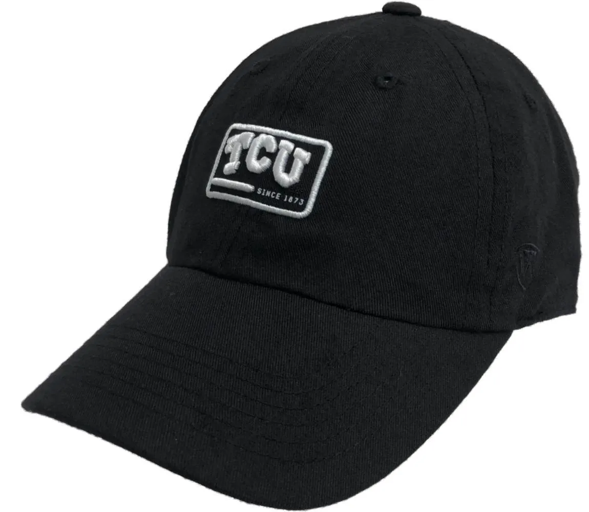 Texas Christian TCU Horned Frogs TOW Black "Broadcast" Adj. Slouch Hat Cap