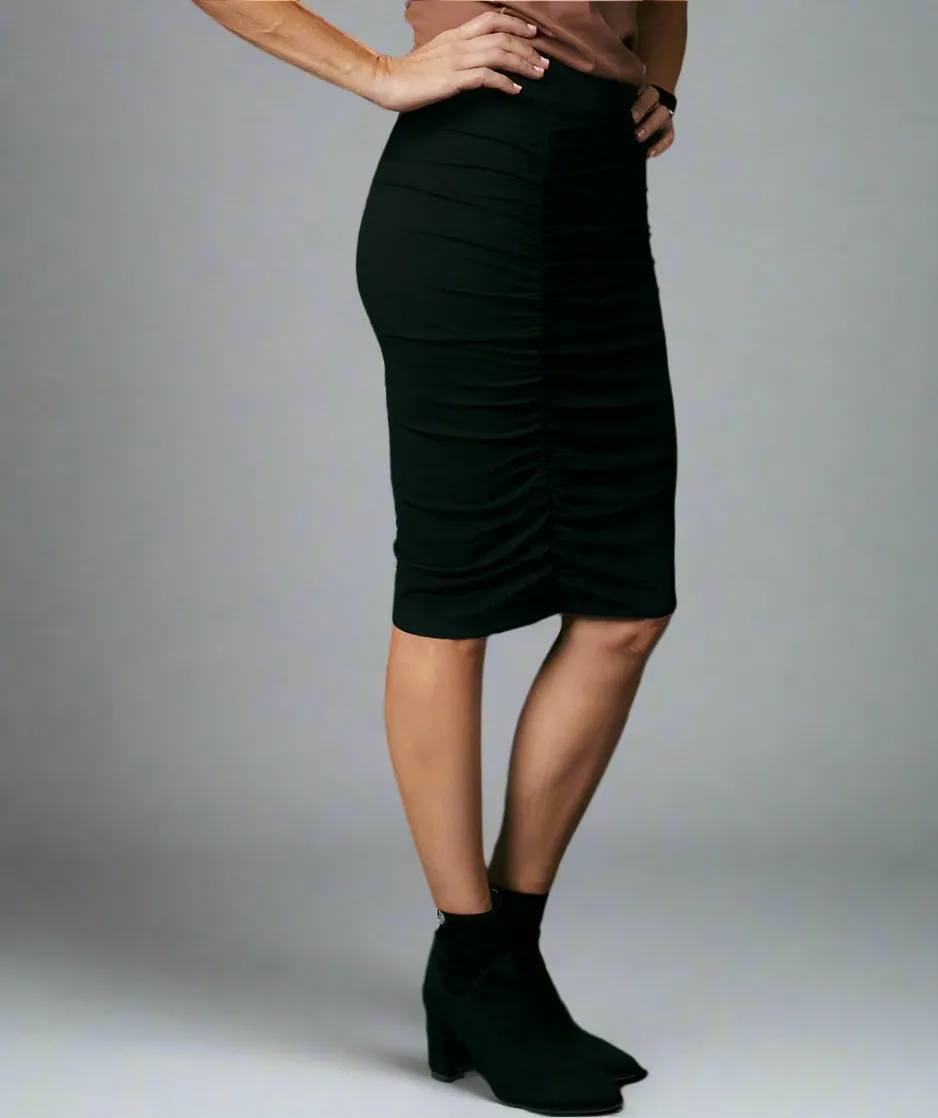 The Ruched Pencil Skirt with built-in shorts